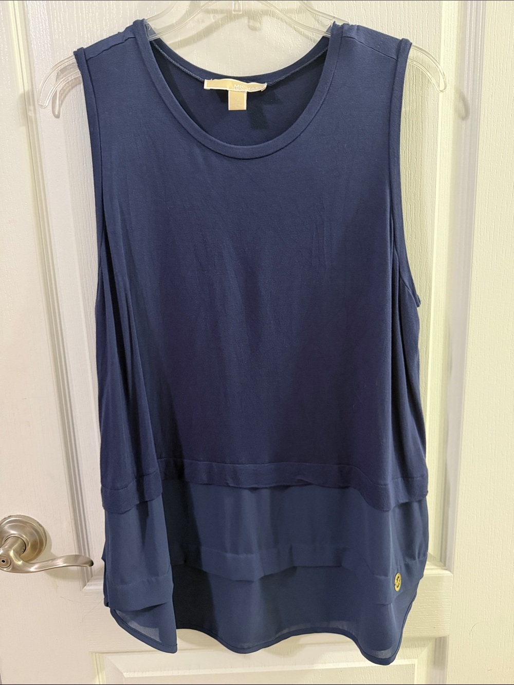Michael Kors Navy Layered Tank Top Size XL GUC